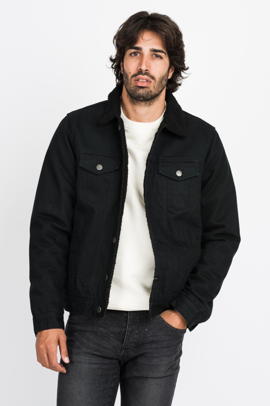 Giubbini Cotton&Silk | Giacca Jeans Nero