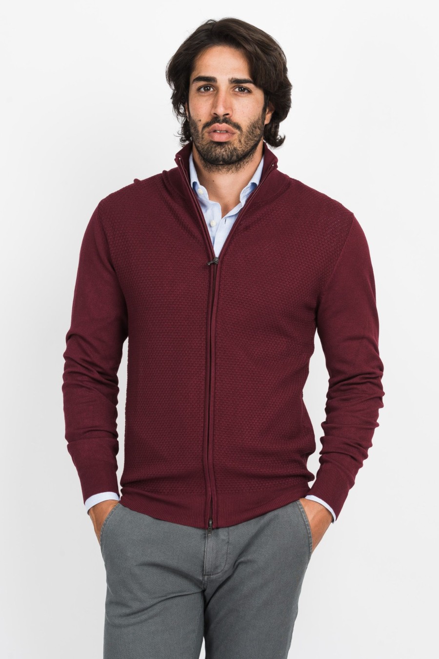 Maglie Cotton&Silk | Cardigan Zip Tramato