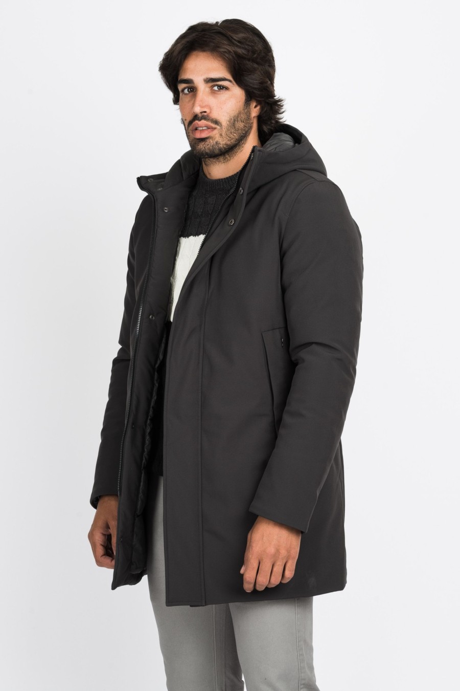 Giubbini Cotton&Silk | Parka Lungo Cappuccio