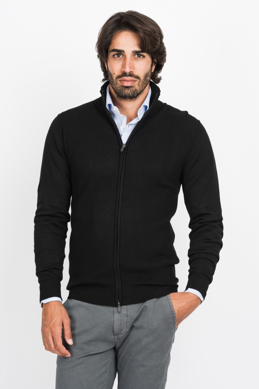 Maglie Cotton&Silk | Cardigan Zip Tramato