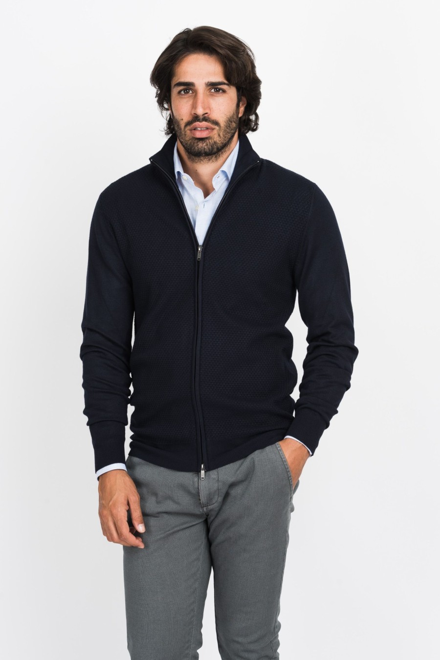 Maglie Cotton&Silk | Cardigan Zip Tramato