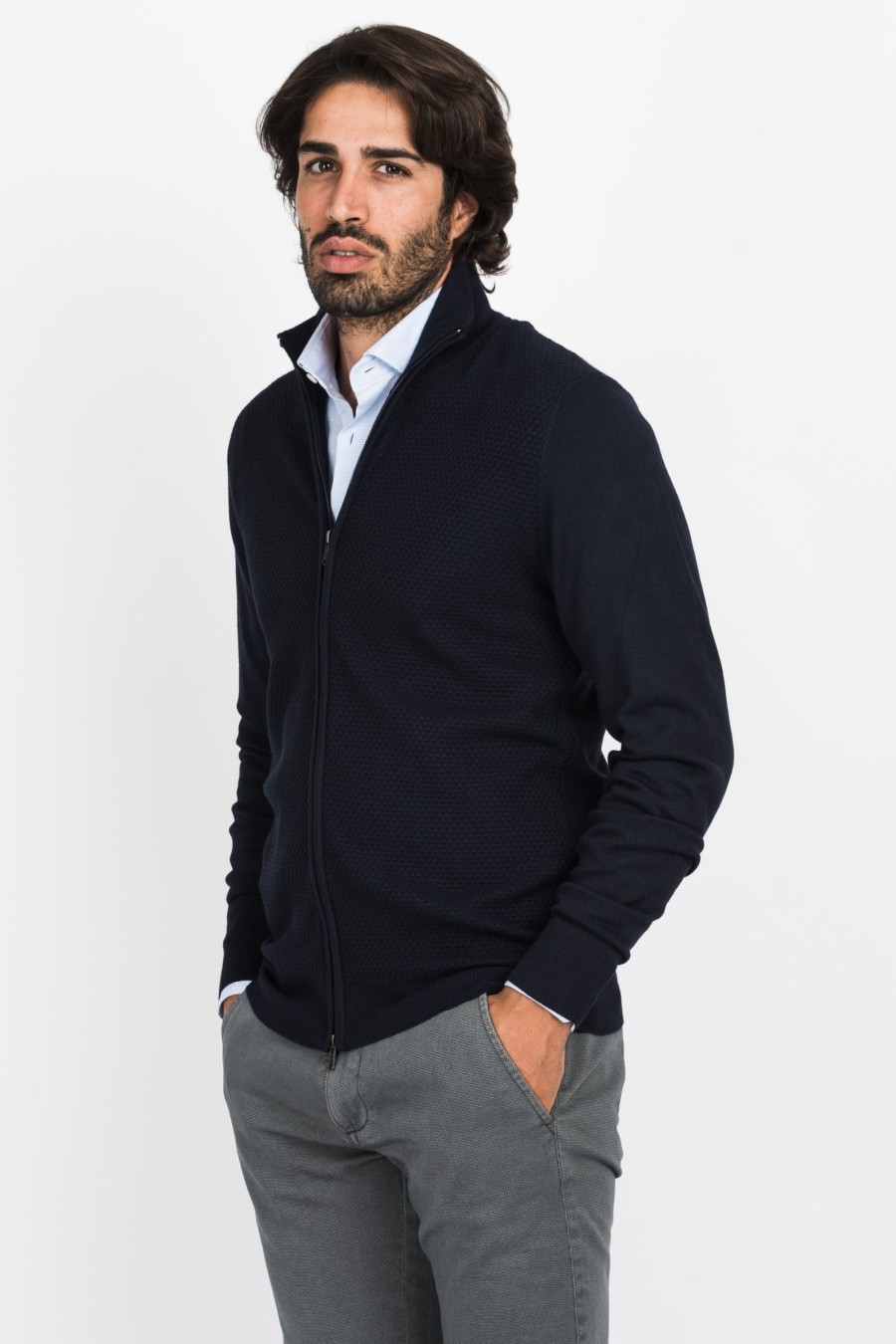 Maglie Cotton&Silk | Cardigan Zip Tramato