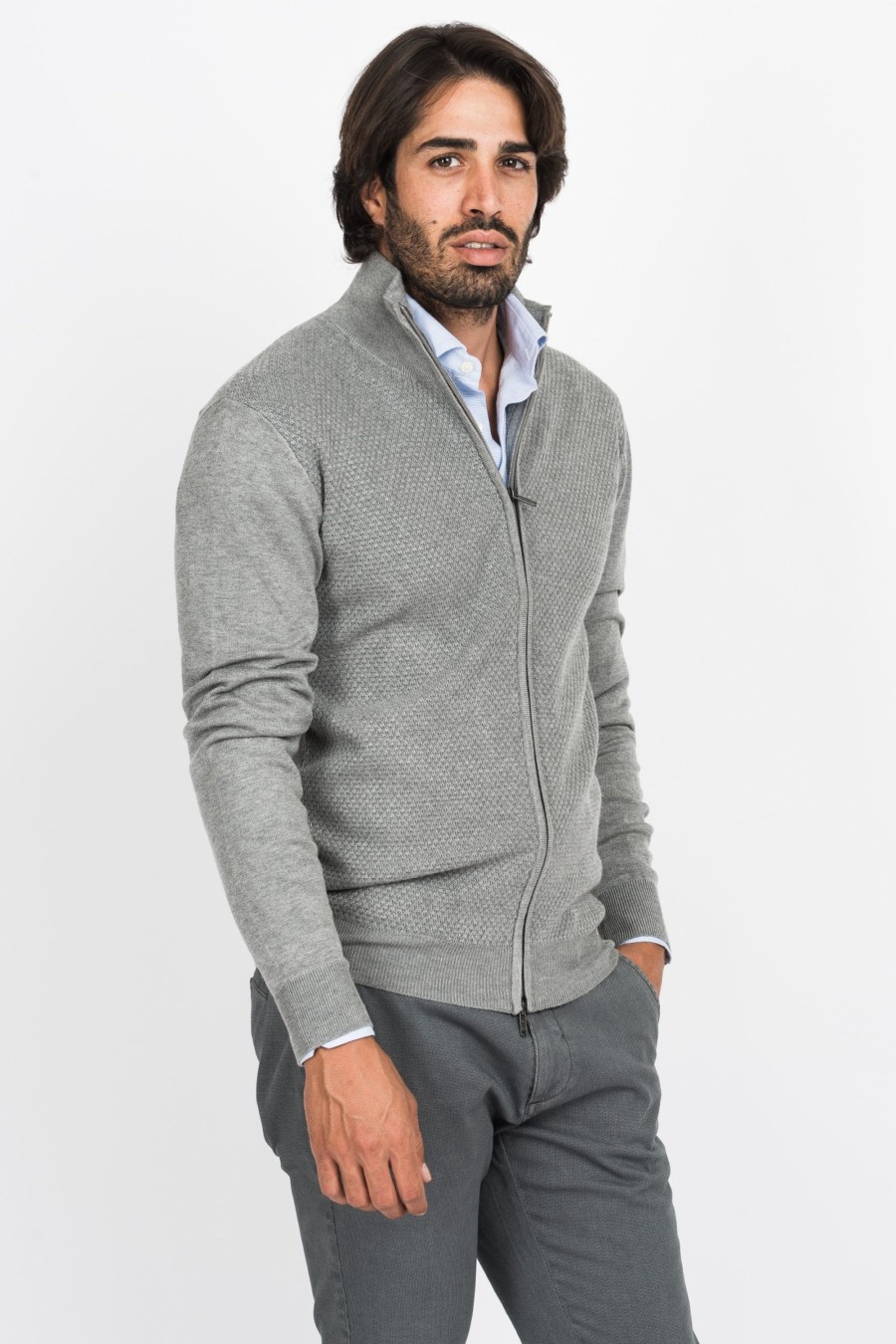 Maglie Cotton&Silk | Cardigan Zip Tramato