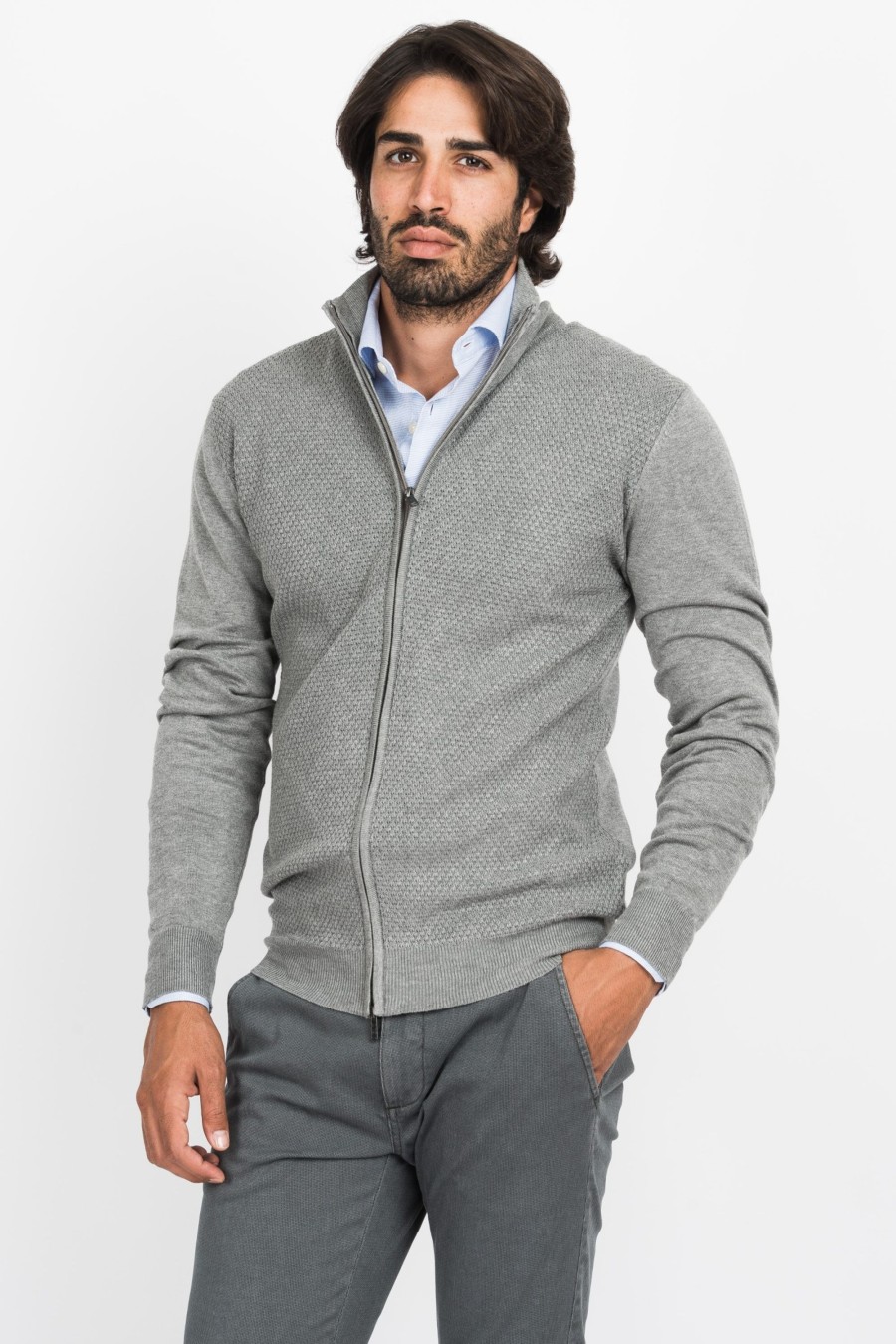 Maglie Cotton&Silk | Cardigan Zip Tramato