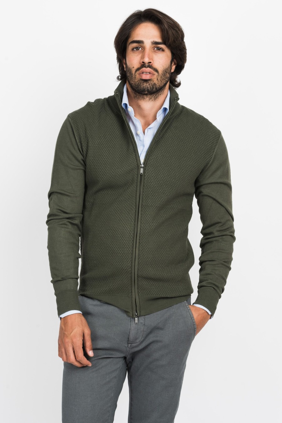 Maglie Cotton&Silk | Cardigan Zip Tramato