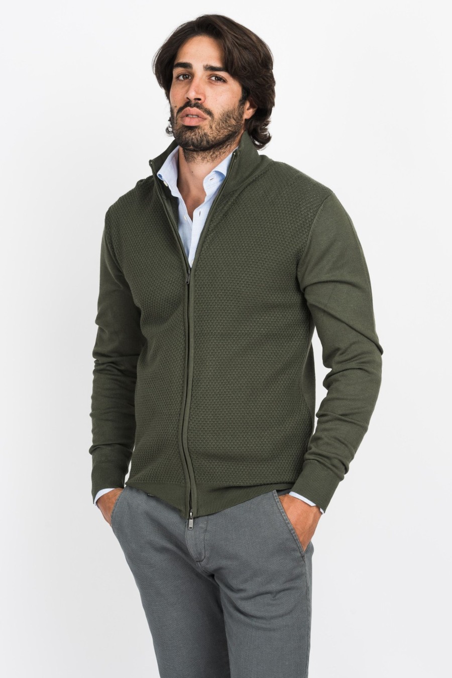 Maglie Cotton&Silk | Cardigan Zip Tramato