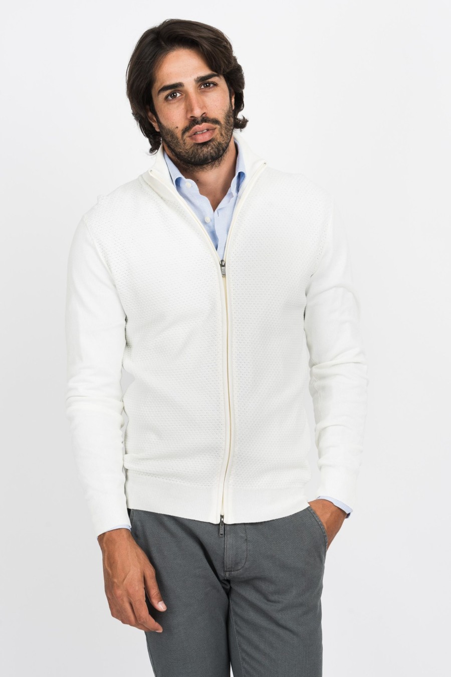 Maglie Cotton&Silk | Cardigan Zip Tramato